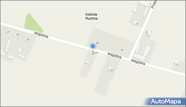 Ruchna, Wspólna, 20, mapa Ruchna