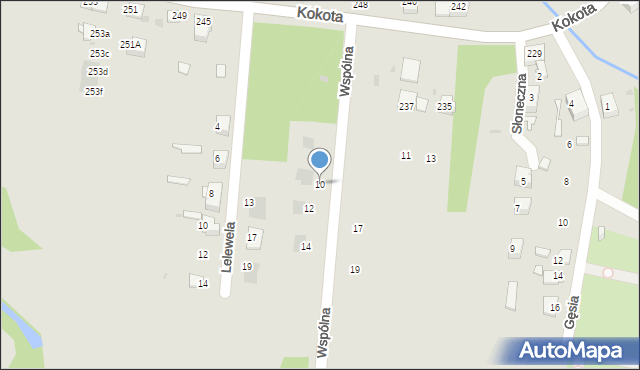 Ruda Śląska, Wspólna, 10, mapa Rudy Śląskiej