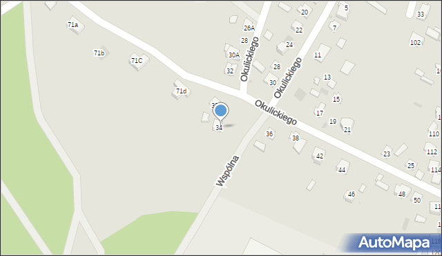 Rudnik nad Sanem, Wspólna, 36, mapa Rudnik nad Sanem