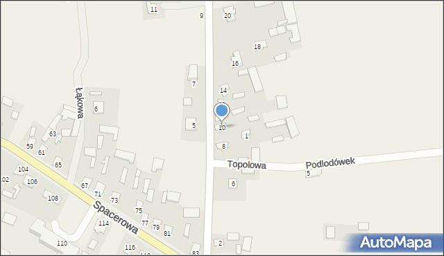 Rudno, Wspólna, 10, mapa Rudno