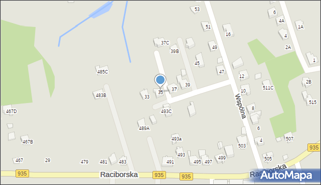 Rydułtowy, Wspólna, 35, mapa Rydułtowy