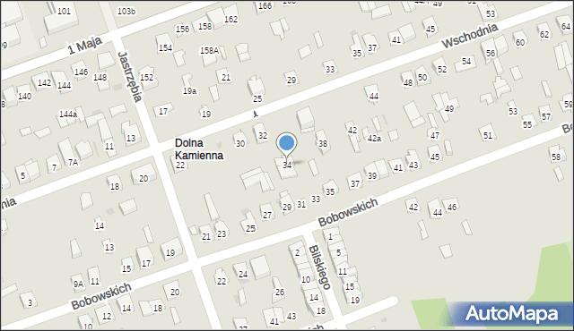 Skarżysko-Kamienna, Wschodnia, 34, mapa Skarżysko-Kamienna
