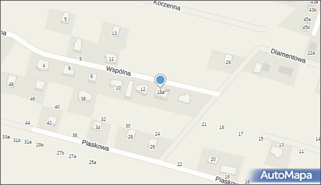 Skowarcz, Wspólna, 14a, mapa Skowarcz