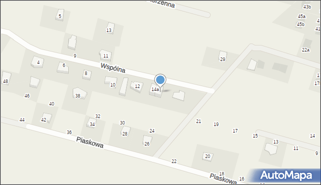 Skowarcz, Wspólna, 14b, mapa Skowarcz