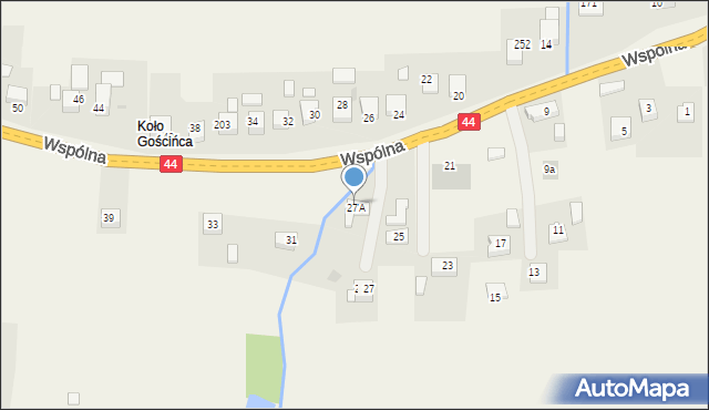 Sosnowice, Wspólna, 27A, mapa Sosnowice