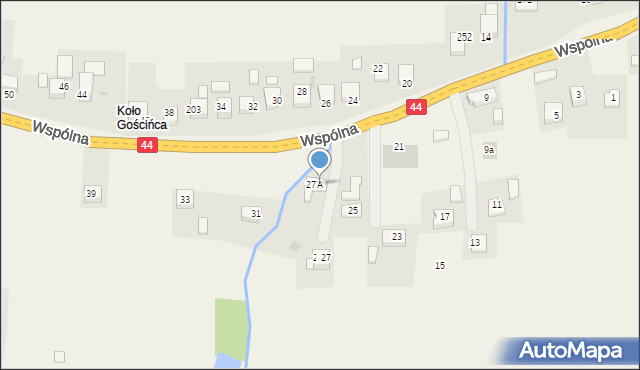 Sosnowice, Wspólna, 29A, mapa Sosnowice