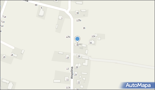 Srebrzyszcze, Wspólna, 32, mapa Srebrzyszcze