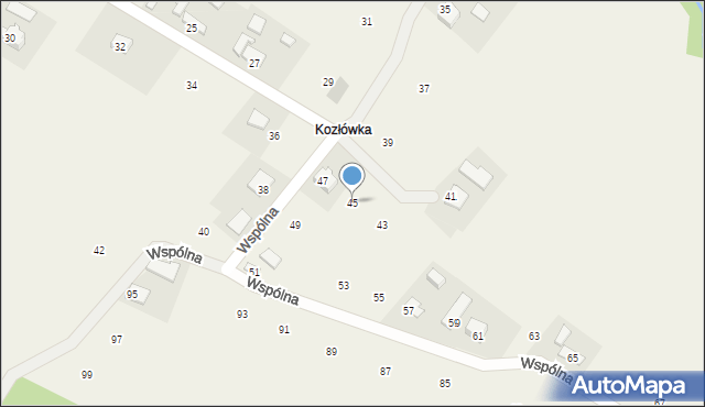 Staszkówka, Wspólna, 45, mapa Staszkówka