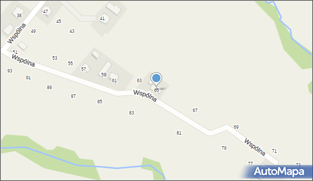 Staszkówka, Wspólna, 65, mapa Staszkówka