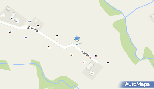 Staszkówka, Wspólna, 69, mapa Staszkówka