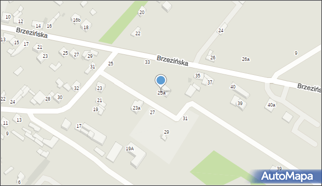 Stryków, Wschodnia, 25a, mapa Stryków