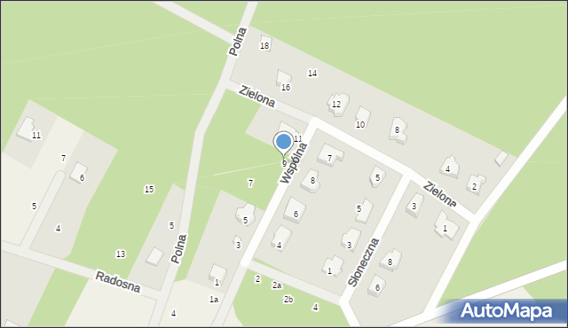 Studzienice, Wspólna, 9, mapa Studzienice