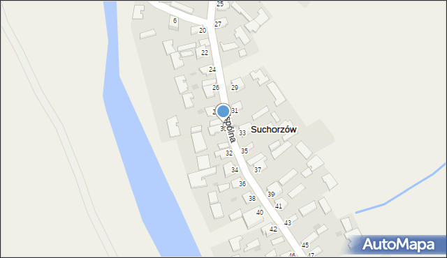 Suchorzów, Wspólna, 30, mapa Suchorzów