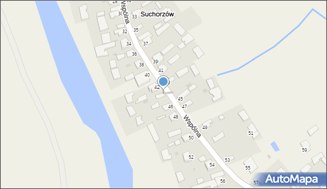 Suchorzów, Wspólna, 44, mapa Suchorzów