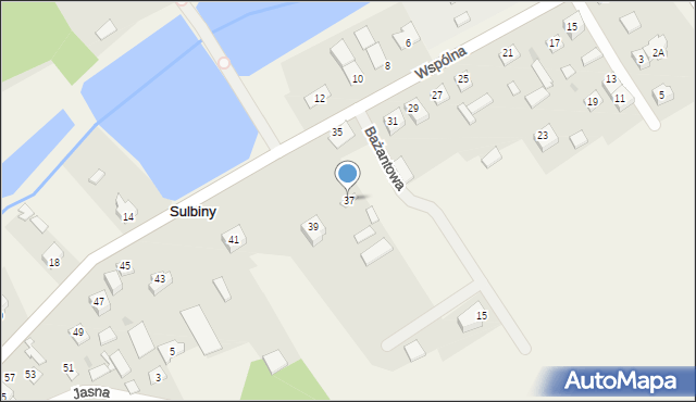 Sulbiny, Wspólna, 37, mapa Sulbiny