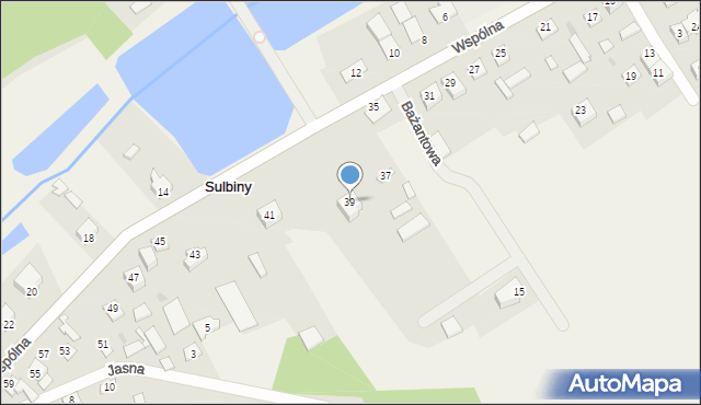 Sulbiny, Wspólna, 39, mapa Sulbiny