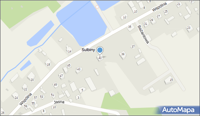 Sulbiny, Wspólna, 41, mapa Sulbiny