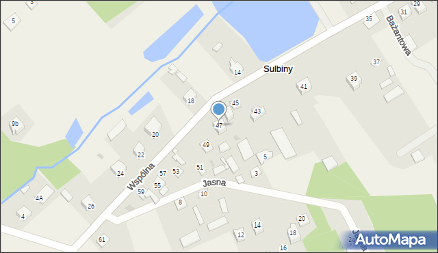 Sulbiny, Wspólna, 47, mapa Sulbiny