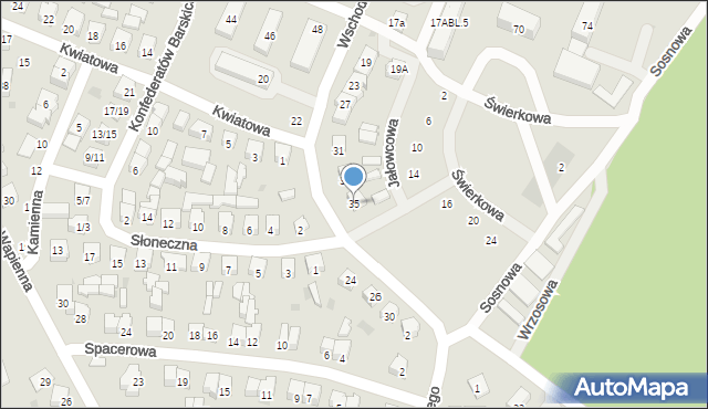 Sulejów, Wschodnia, 35, mapa Sulejów