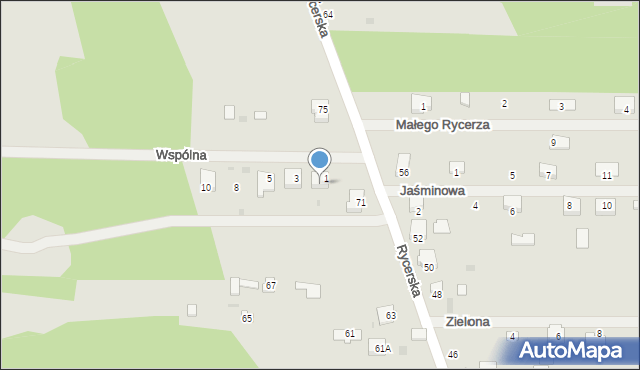 Sulejów, Wspólna, 2, mapa Sulejów