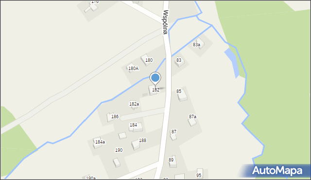 Sułkowice, Wspólna, 182, mapa Sułkowice