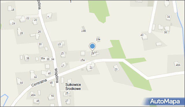 Sułkowice, Wspólna, 19, mapa Sułkowice