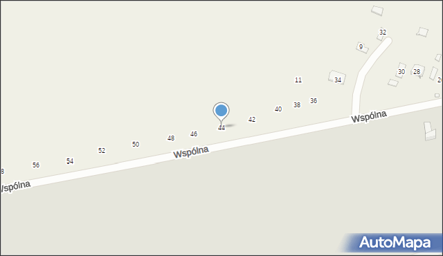 Suszno, Wspólna, 44, mapa Suszno