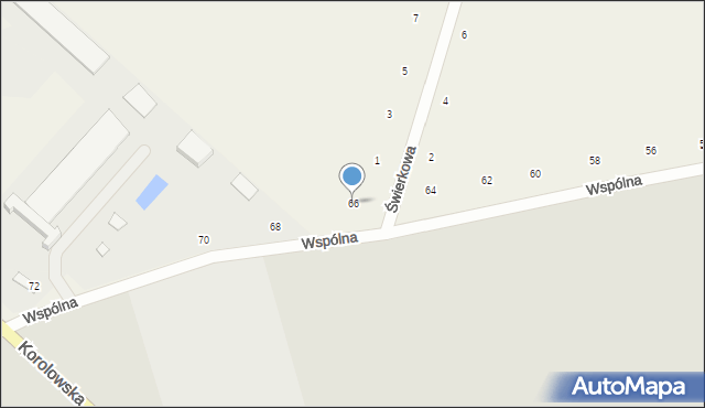 Suszno, Wspólna, 66, mapa Suszno