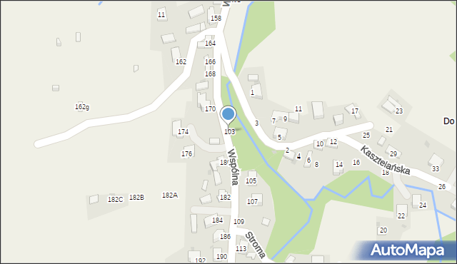 Świnna, Wspólna, 103, mapa Świnna