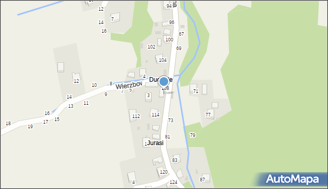 Świnna, Wspólna, 110, mapa Świnna