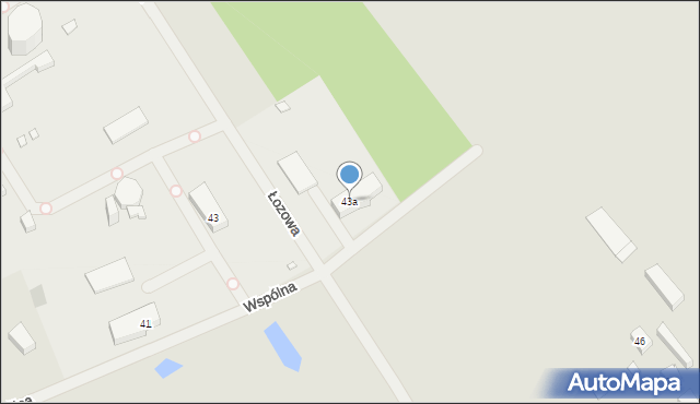 Szczecin, Wspólna, 43a, mapa Szczecina