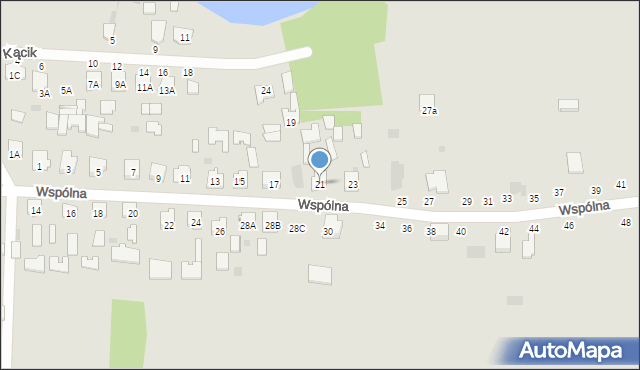 Tarnobrzeg, Wspólna, 21, mapa Tarnobrzegu