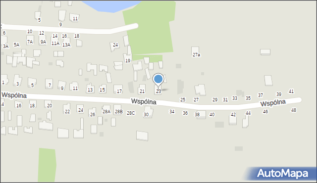 Tarnobrzeg, Wspólna, 23, mapa Tarnobrzegu