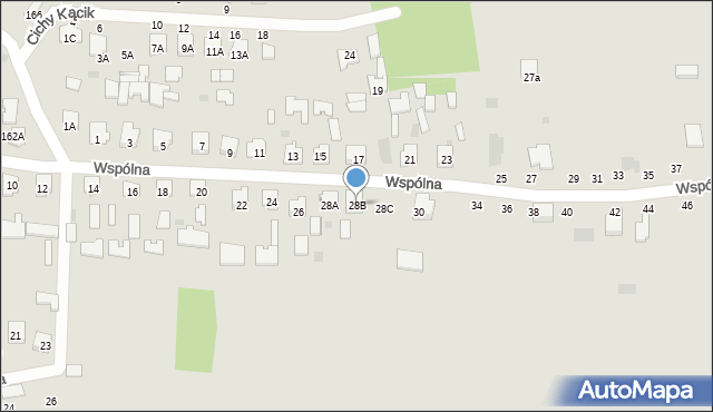 Tarnobrzeg, Wspólna, 28B, mapa Tarnobrzegu