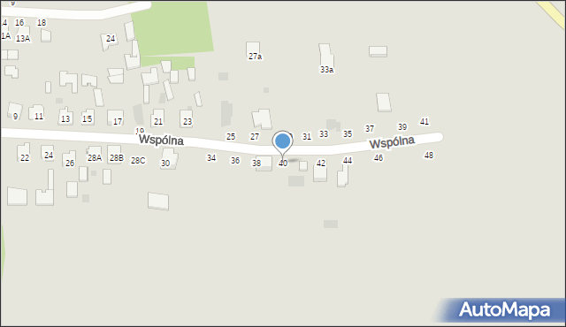 Tarnobrzeg, Wspólna, 40, mapa Tarnobrzegu