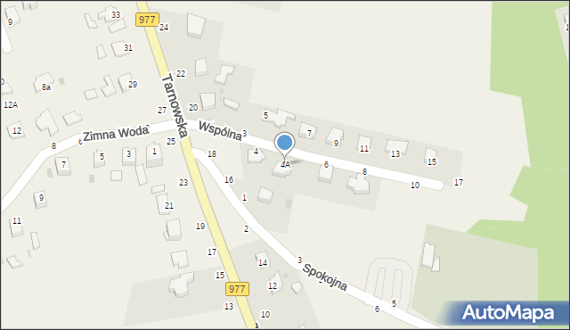 Tarnowiec, Wspólna, 4A, mapa Tarnowiec