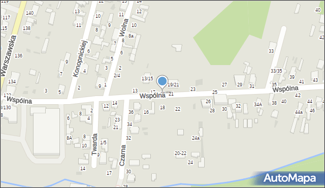 Tomaszów Mazowiecki, Wspólna, 19, mapa Tomaszów Mazowiecki