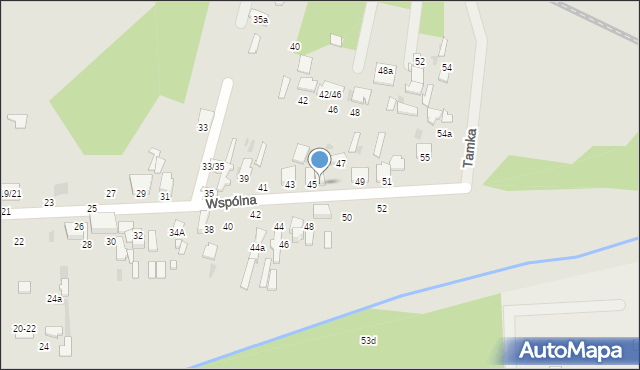 Tomaszów Mazowiecki, Wspólna, 45a, mapa Tomaszów Mazowiecki