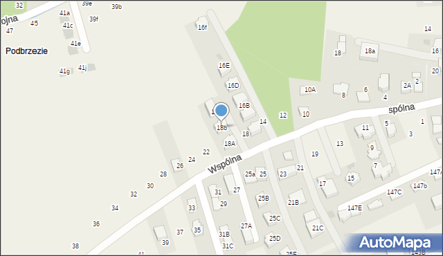 Tomaszowice, Wspólna, 18b, mapa Tomaszowice