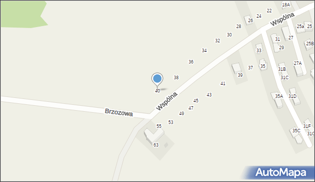 Tomaszowice, Wspólna, 40, mapa Tomaszowice