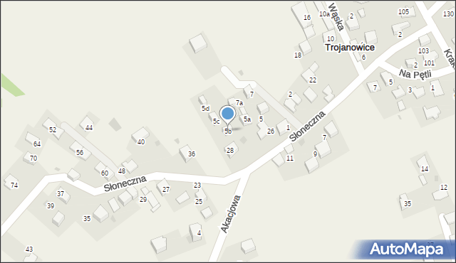 Trojanowice, Wspólna, 5b, mapa Trojanowice