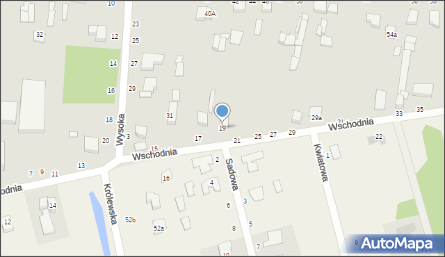 Tuszyn, Wschodnia, 19, mapa Tuszyn