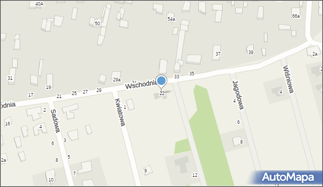 Tuszynek Majoracki, Wschodnia, 22, mapa Tuszynek Majoracki