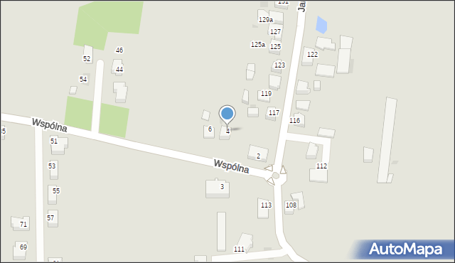 Tychy, Wspólna, 4, mapa Tychów