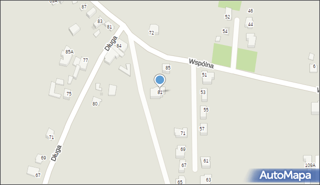 Tychy, Wspólna, 81, mapa Tychów