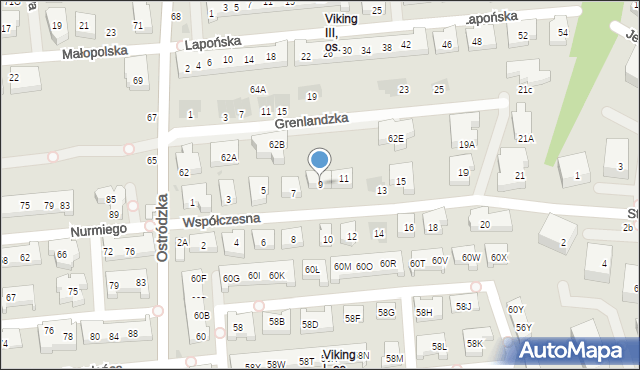 Warszawa, Współczesna, 9, mapa Warszawy