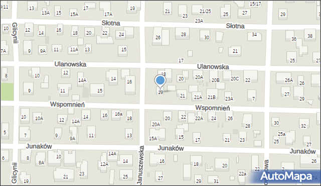 Warszawa, Wspomnień, 19, mapa Warszawy