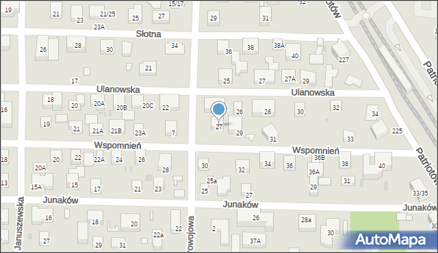 Warszawa, Wspomnień, 27, mapa Warszawy