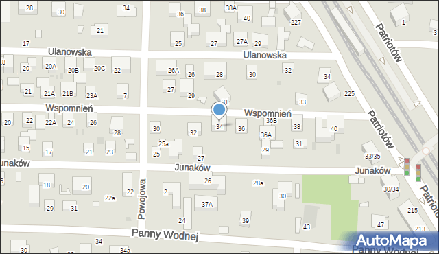 Warszawa, Wspomnień, 34, mapa Warszawy