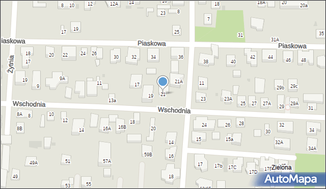 Warszawa, Wschodnia, 21, mapa Warszawy